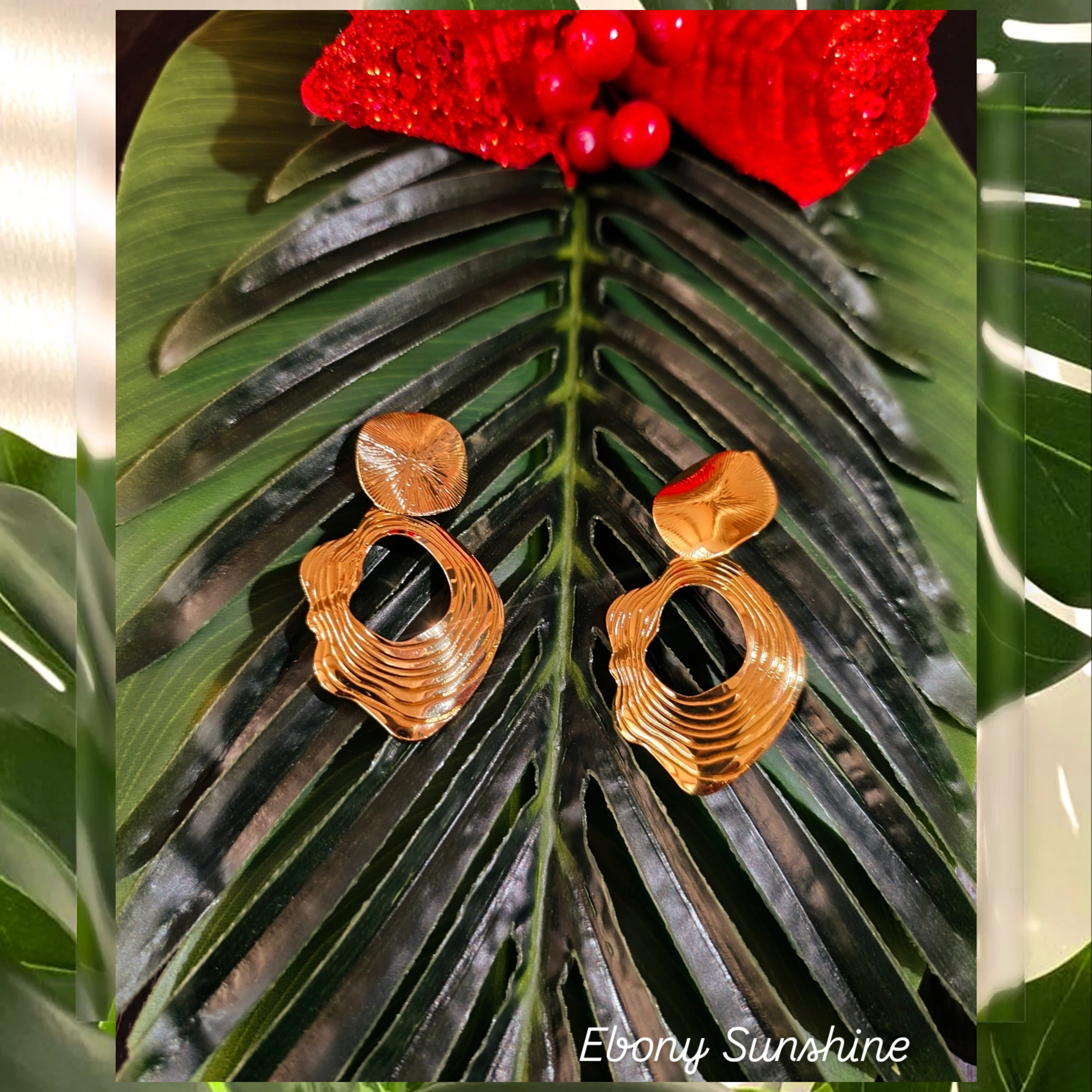 Boucle d'oreille Golden Waves